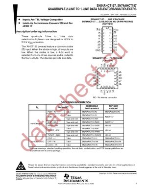 SN74AHCT157D datasheet  